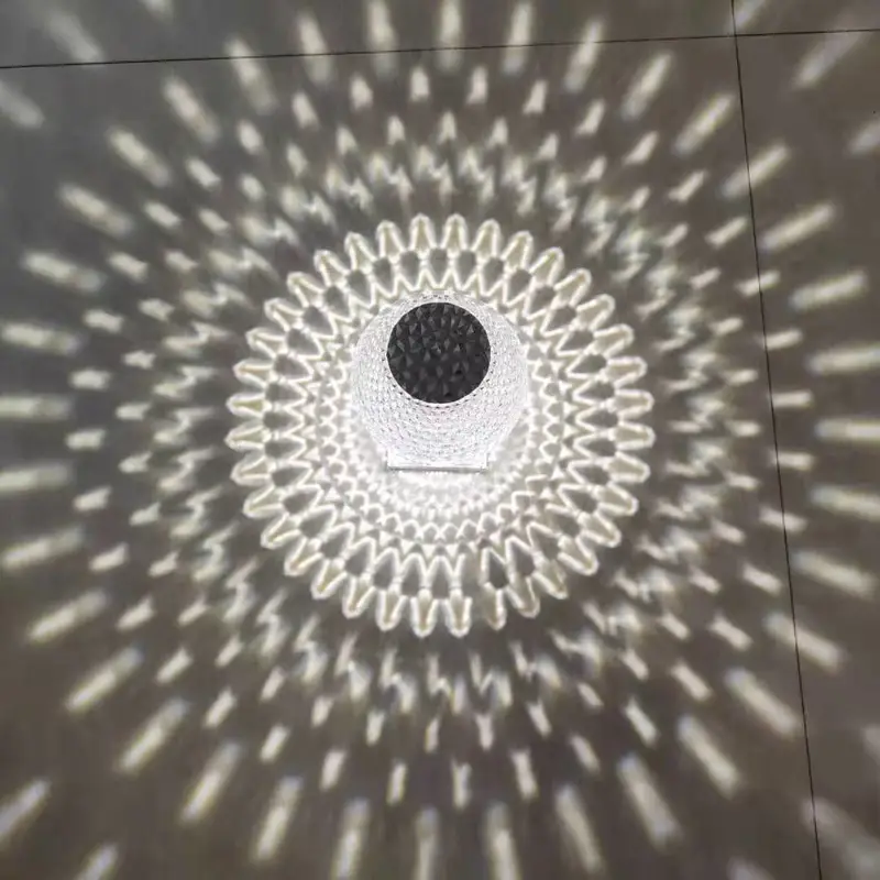 مصباح طاولة كريستال أكريليك مع بطارية USB قابلة لإعادة الشحن 