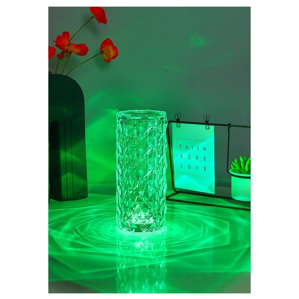 مصباح طاولة كريستال أكريليك مع بطارية USB قابلة لإعادة الشحن 