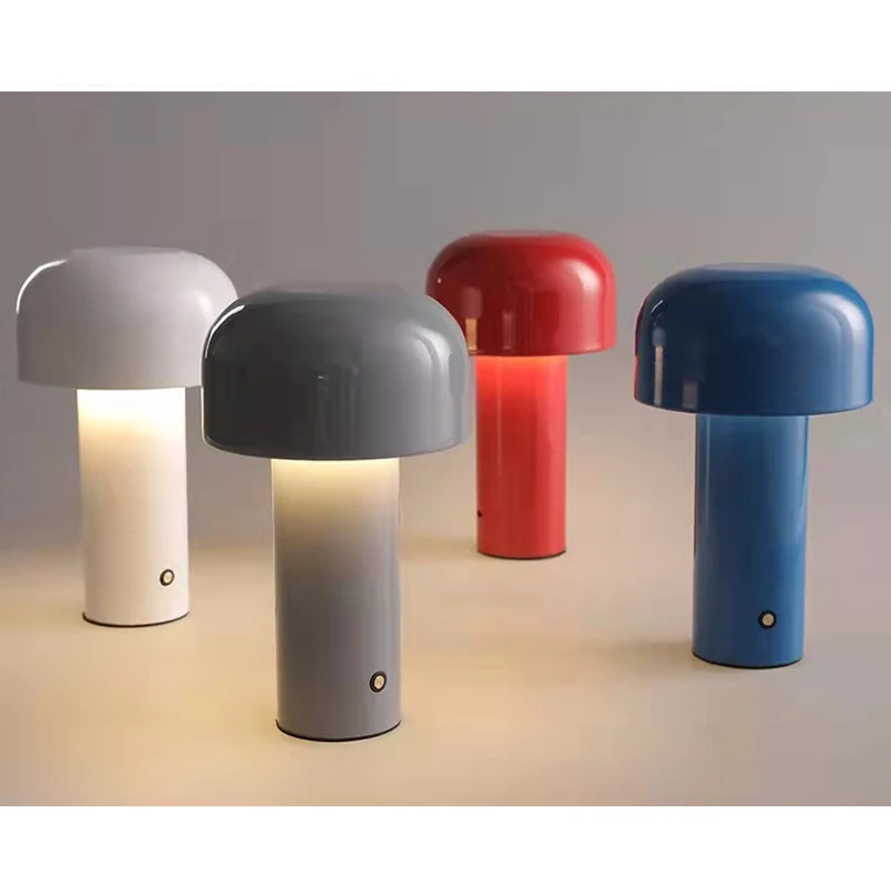 Lámparas de mesa tipo hongo con pilas para restaurante bar