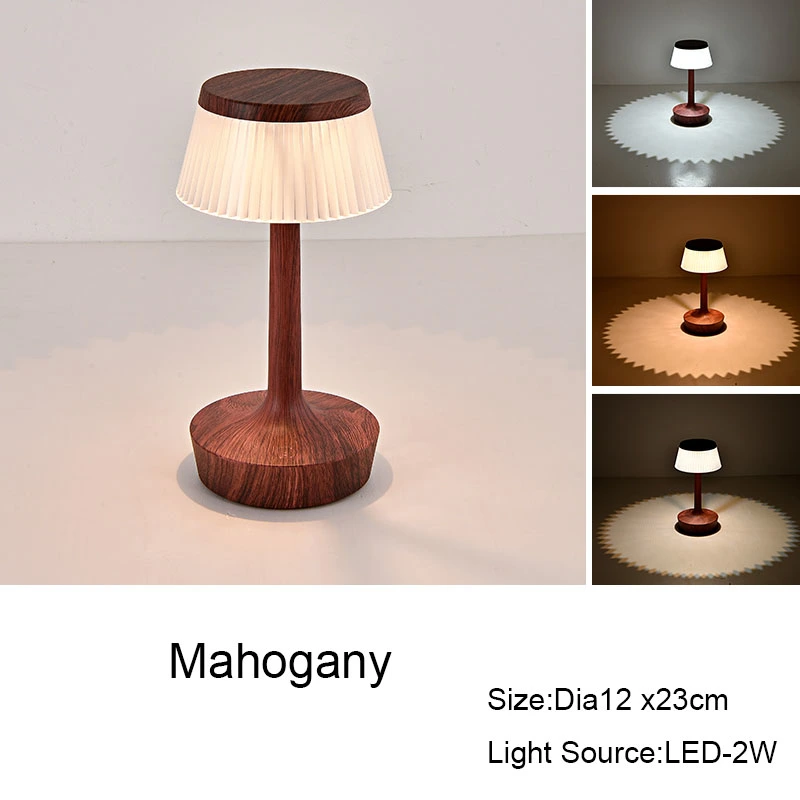 lámpara de mesa inalámbrica led recargable restaurante bar mesa luz de noche 