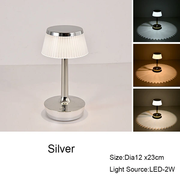 lámpara de mesa inalámbrica led recargable restaurante bar mesa luz de noche 