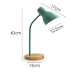 مصباح طاولة خشبي ملون على الطراز الاسكندنافي e27 للدراسة 