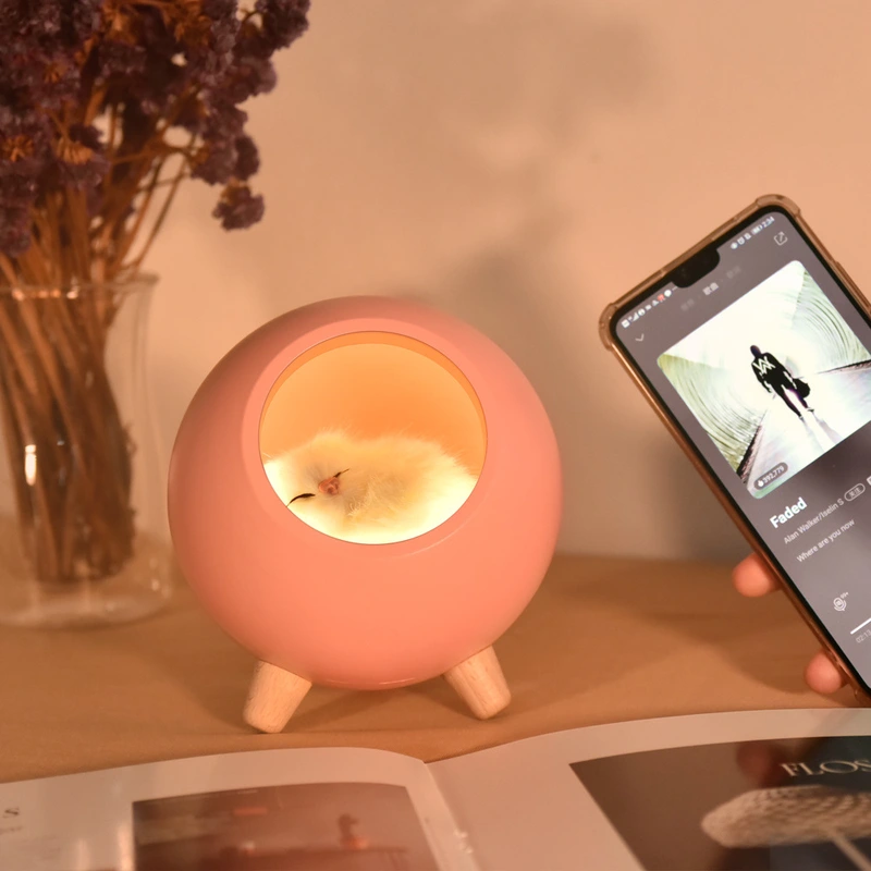 Linda lámpara led de escritorio para mesa de noche, luz nocturna regulable táctil para niños