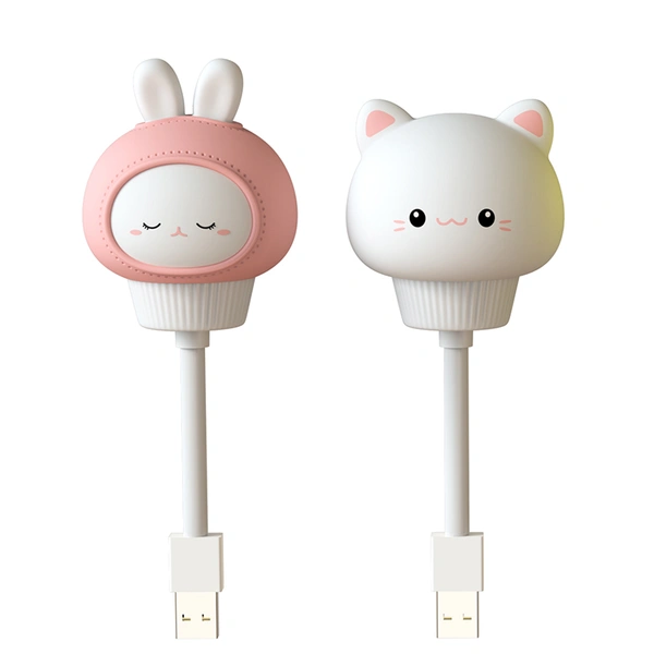 USB conectar lindo sensor lámpara luz de noche led con temporizador automático remoto 