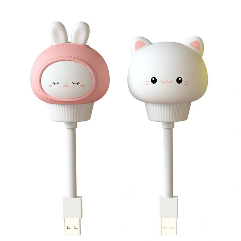 USB conectar lindo sensor lámpara luz de noche led con temporizador automático remoto 