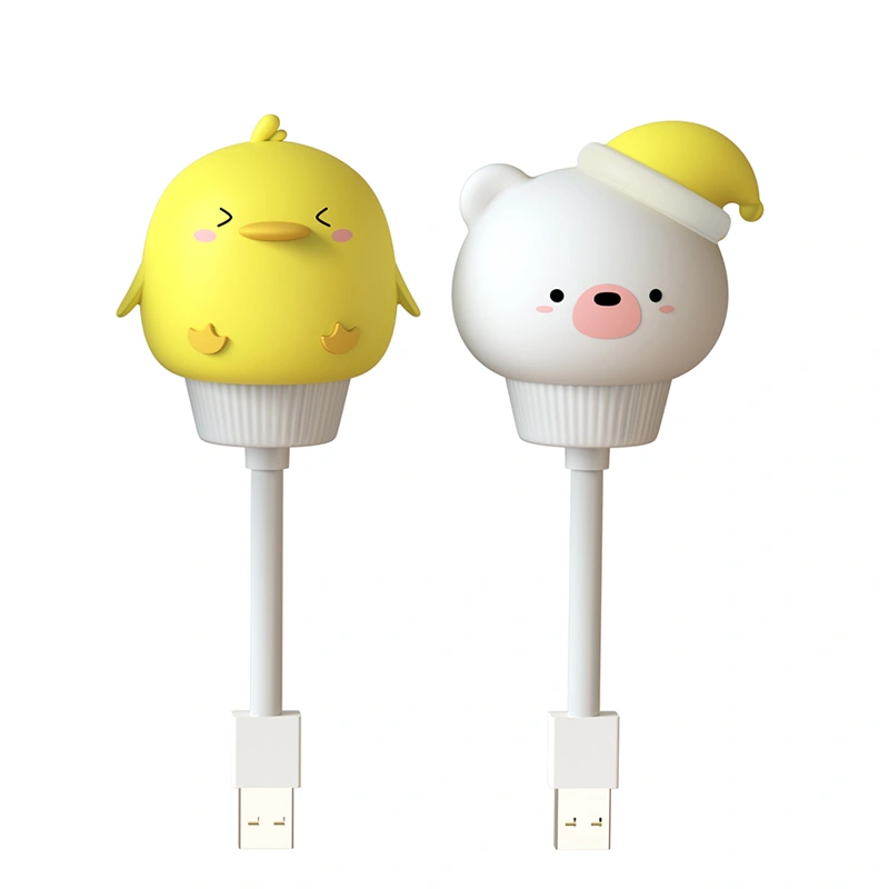 USB conectar lindo sensor lámpara luz de noche led con temporizador automático remoto 