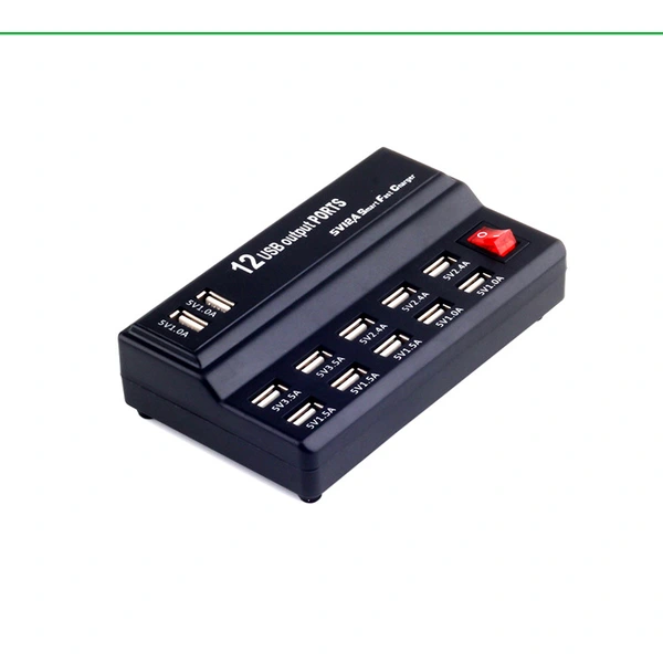 12 منفذ USB شاحن محطة الهاتف محطة متعددة مع قابس الاتحاد الأوروبي الولايات المتحدة 