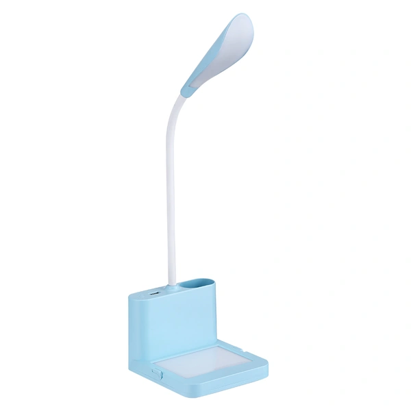 lámpara de mesa led luz de lectura de escritorio recargable con portalápices  