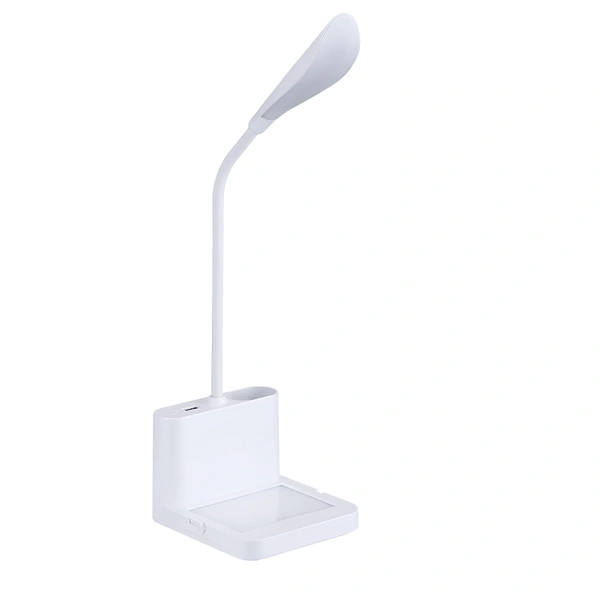 lámpara de mesa led luz de lectura de escritorio recargable con portalápices  