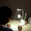 lámpara de mesa led luz de lectura de escritorio recargable con portalápices  