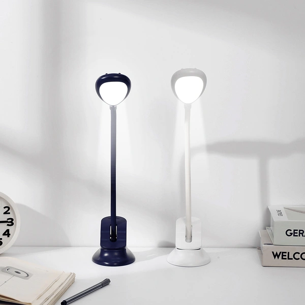 Control de sensor táctil lámpara de escritorio con clip de luz de lectura recargable led 