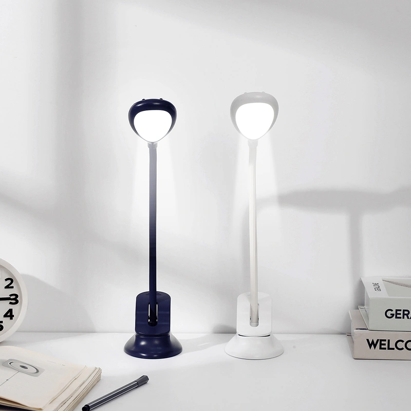 Control de sensor táctil lámpara de escritorio con clip de luz de lectura recargable led 