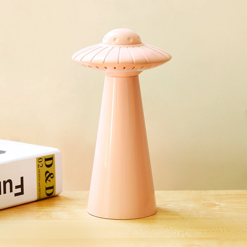 مصباح قراءة طاولة UFO قابل لإعادة الشحن لغرفة النوم مع منفذ شحن USB
