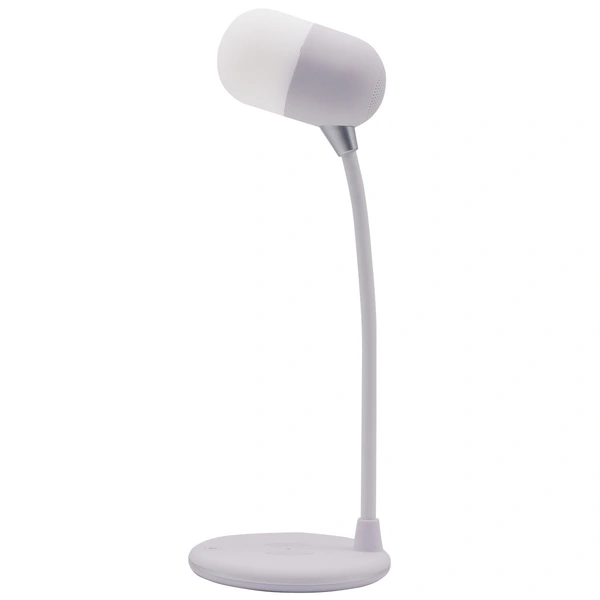 Lámpara de mesa de carga inalámbrica estéreo, altavoz de ambiente led, luz nocturna 