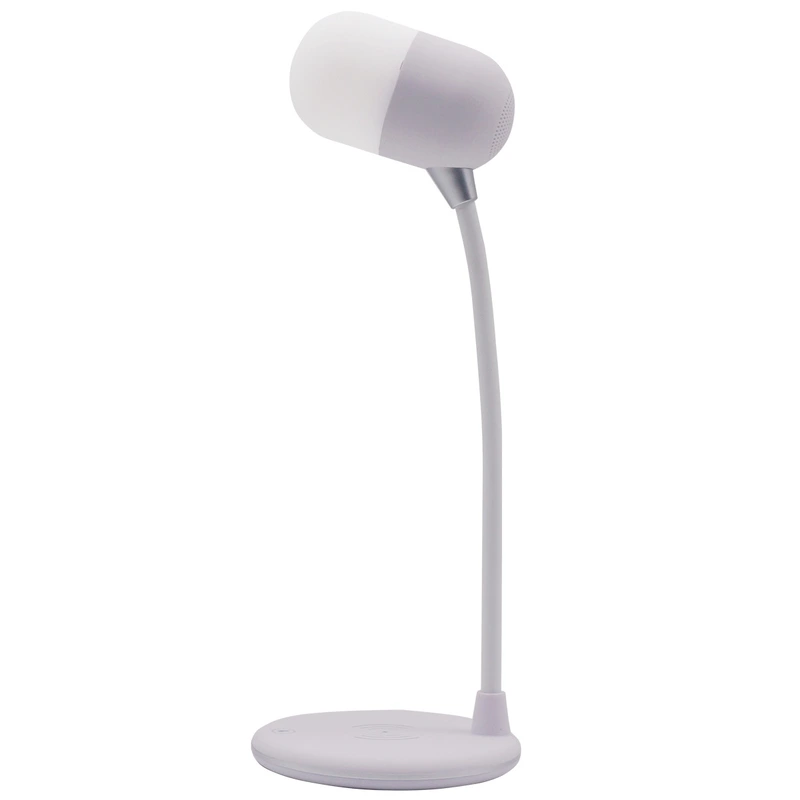 Lámpara de mesa de carga inalámbrica estéreo, altavoz de ambiente led, luz nocturna 