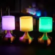 مصباح طاولة لاسلكي قابل لإعادة الشحن معدني مصباح طاولة شريط RGB 