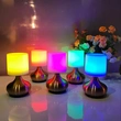 مصباح طاولة لاسلكي قابل لإعادة الشحن معدني مصباح طاولة شريط RGB 