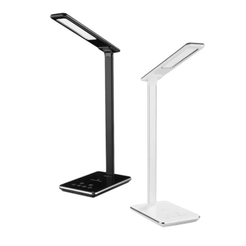lámpara de escritorio led de protección ocular con cargador inalámbrico qi 
