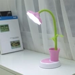 lámpara de escritorio recargable led de girasol con puerto usb para niños leyendo