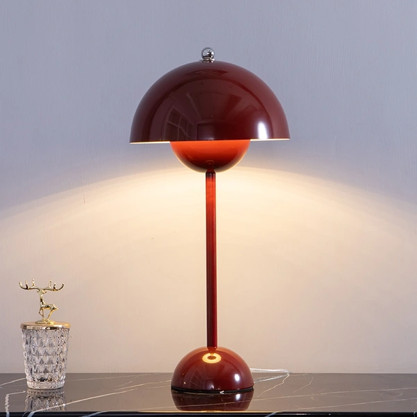 lámpara de mesa de maceta lámpara de metal de noche con opciones de enchufe eu us uk