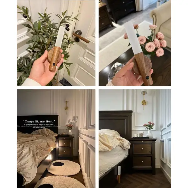 Lámpara de pared de emergencia, luz de armario, soporte inalámbrico, luz nocturna al lado