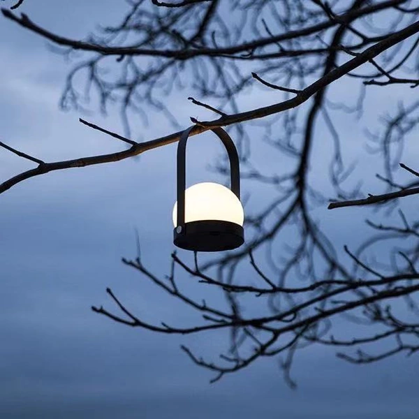 Lámpara de mesa portátil led de diseño danés, luz nocturna recargable para acampar