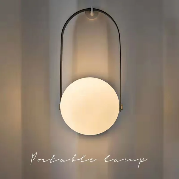 Lámpara de mesa portátil led de diseño danés, luz nocturna recargable para acampar