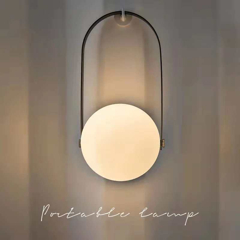 Lámpara de mesa portátil led de diseño danés, luz nocturna recargable para acampar
