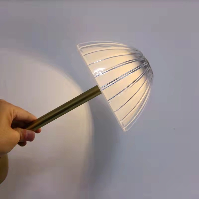 Lámpara de mesa de cristal de diamante acrílico rosa led moderna