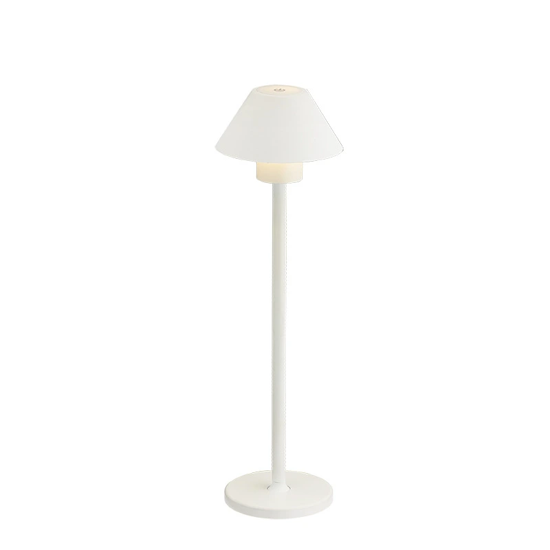 Lámpara de mesa led alimentada por batería de aluminio inalámbrica para exteriores