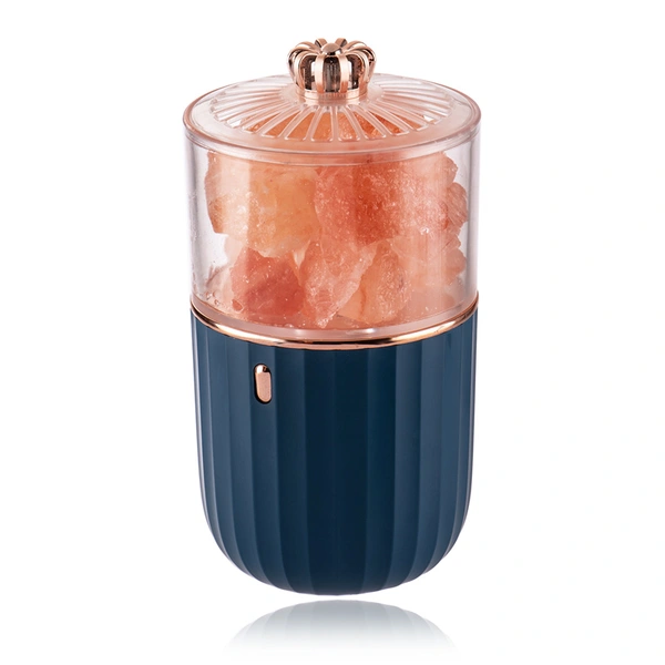 Lámparas de noche de sal de roca recargables inalámbricas usb del himalaya con led natural