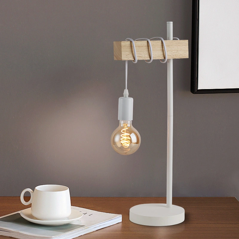 مكتب Droplight معلق بجانب مصباح القراءة الخشبي ذو الضوء الدافئ الخطي