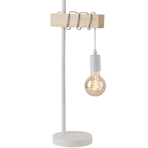 مكتب Droplight معلق بجانب مصباح القراءة الخشبي ذو الضوء الدافئ الخطي