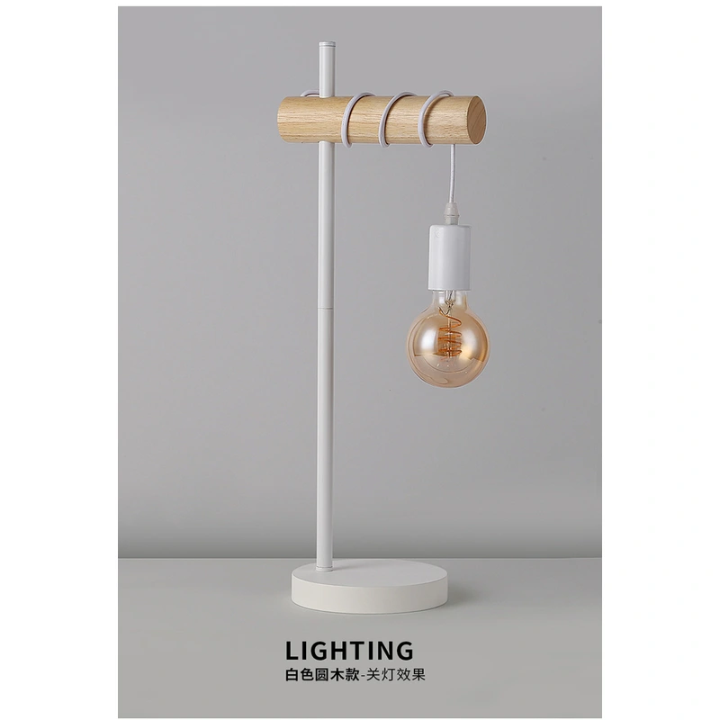 مكتب Droplight معلق بجانب مصباح القراءة الخشبي ذو الضوء الدافئ الخطي