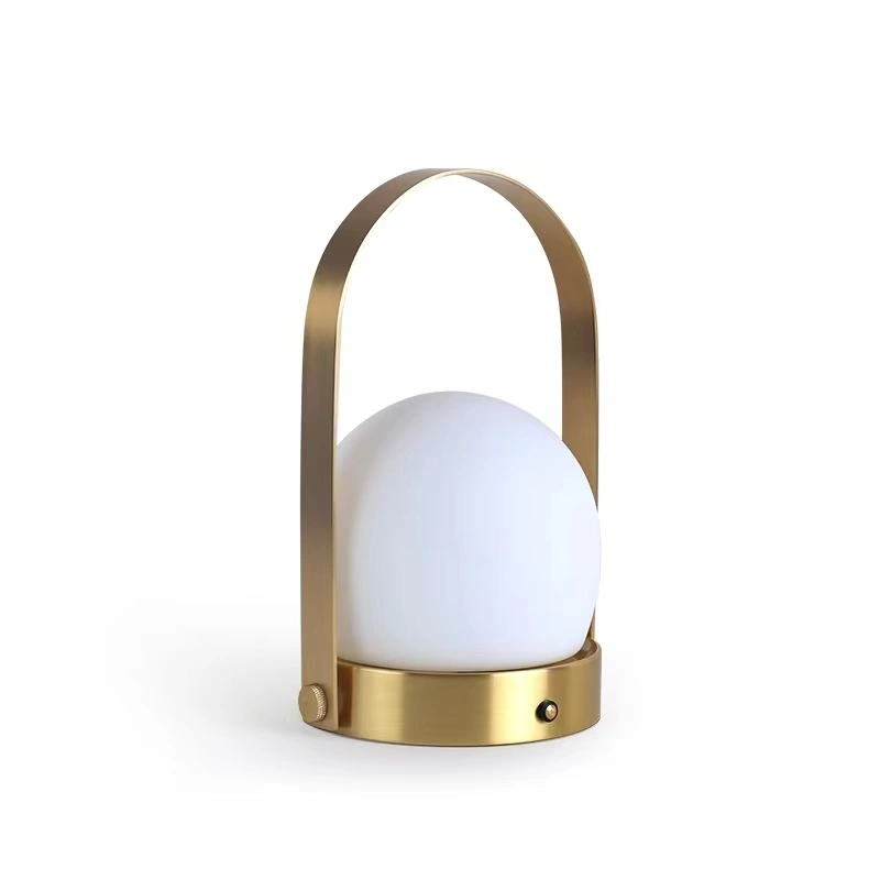 Lámpara de mesa portátil led de diseño danés, luz nocturna recargable para acampar