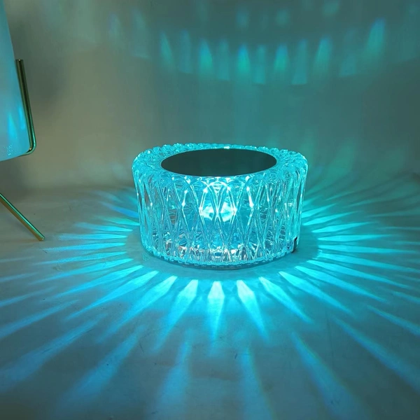lámpara de mesa de cristal acrílico de la torre del cantón de la batería recargable usb  