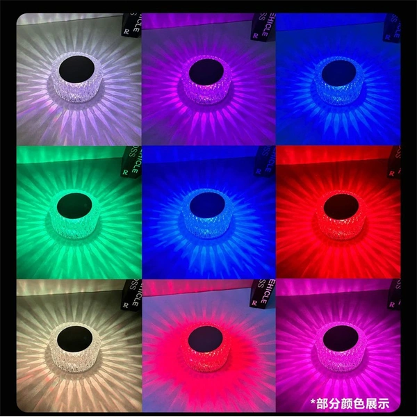 lámpara de mesa de cristal acrílico de la torre del cantón de la batería recargable usb  