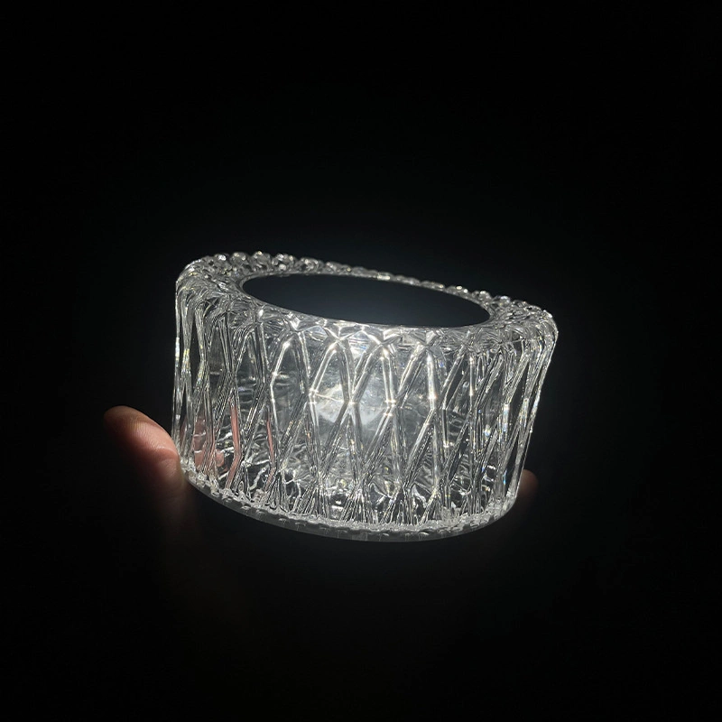 lámpara de mesa de cristal acrílico de la torre del cantón de la batería recargable usb  