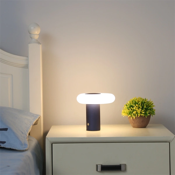 lámpara de mesa de restaurante led con batería de luz de noche de bebé de setas  