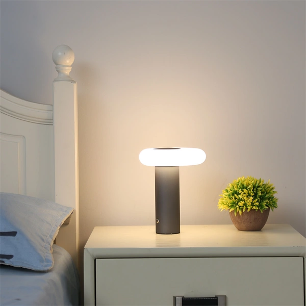 lámpara de mesa de restaurante led con batería de luz de noche de bebé de setas  