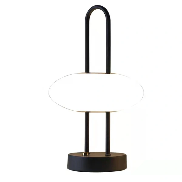 lámparas de mesa recargables led portátiles nórdicas de metal lámpara de noche negra