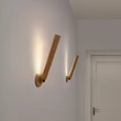 Lámpara de pared de madera LED magnética recargable  