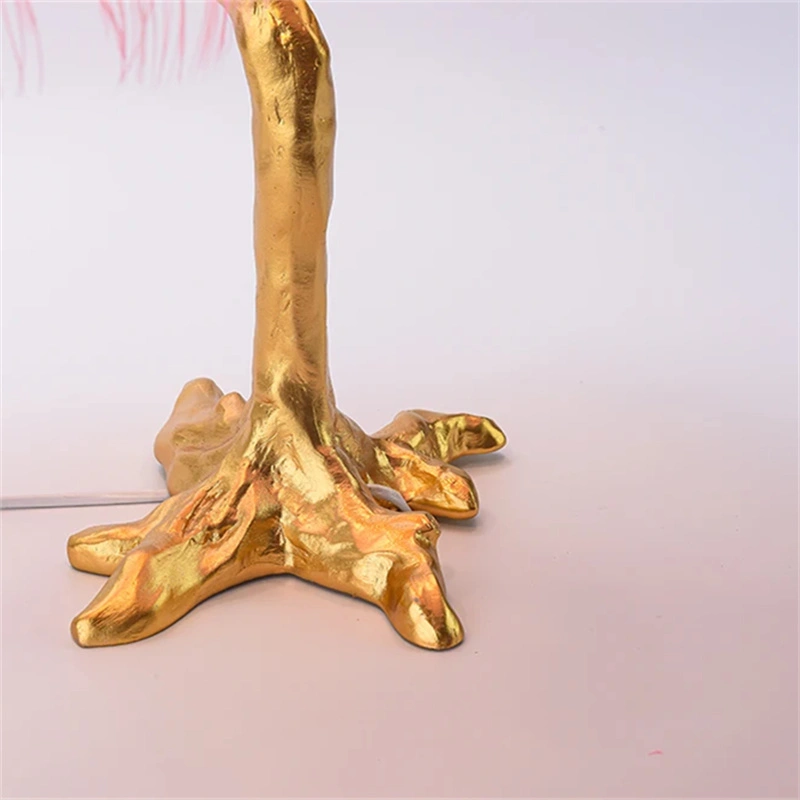 Charming Pink Feather Table Lamp Ostrich Feather Night Light