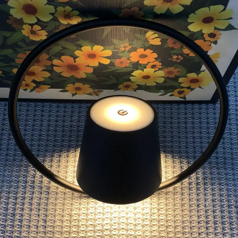 led poldina lámpara colgante recargable anillo portátil araña redonda