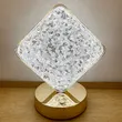 مصباح طاولة كريستال أكريليك مع بطارية USB قابلة لإعادة الشحن 