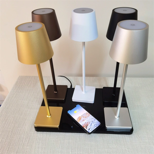 Lámpara de mesa inalámbrica led poldina recargable rsj-c003 para restaurante