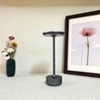 Lámpara de mesa de decoración de comedor recargable LED de aluminio táctil