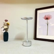 Lámpara de mesa de decoración de comedor recargable LED de aluminio táctil
