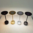Lámpara de mesa de decoración de comedor recargable LED de aluminio táctil