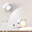 Lámpara de pared LED regulable, luz de lectura de bola magnética recargable de 4,5 W